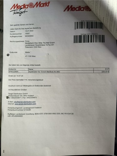 MacBook Air M2 13,6” – Mitternacht | 256 GB SSD | 8 GB RAM - Bild 7 von 10