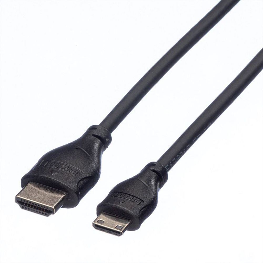Roline 11.04.5580 HDMI High Speed Kabel mit Ethernet extern geschirmt 2m schwarz