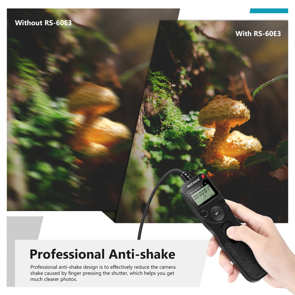 Neewer LCD Timer Shutter Release Remote Control for Canon EOS Digital Rebel - Image 4 of 4