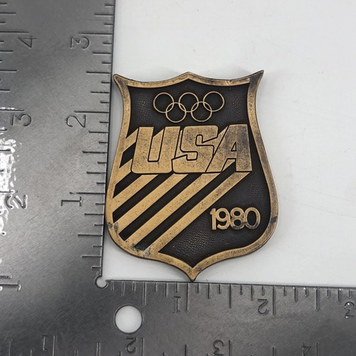 USA 1980 Moscow Olympic Games USOC Contributor Bronze Medal Paperweight Token - Picture 4 of 5