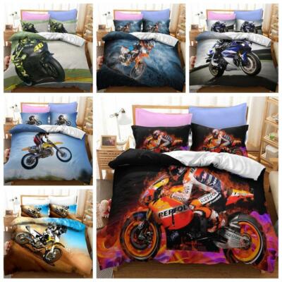 Off Road Bettwäsche Set 2/3 Teile Motorrad Steppdecke Bettbezug Single Double King Size