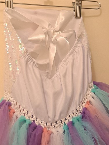 Unicorn Dress for Girls. Tutu Dreams Handmade Sequin. Size 5-6 yrs. - Picture 10 of 12