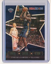 ZION WILLIAMSON 2020-21 HOOPS LIGHTS CAMERA ACTION HOLO #24 NEW ORLEANS PELICANS