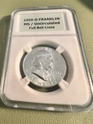 1959 D Franklin Half Dollar Full Bell Lines MS/Uncirculated 90% Silver