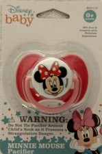 DISNEY Baby Minnie Mouse Pacifier W/ Cover For 0 Months BPA-Free New