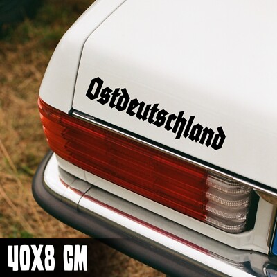 AUTO AUFKLEBER ''OSTDEUTSCHLAND'' 40X8CM DDR OSTALGIE OSSI OSTEN STICKER #0059