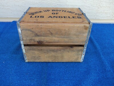 Vintage 7UP Seven UP Bottling Co Los Angeles Wooden Crate Box | eBay