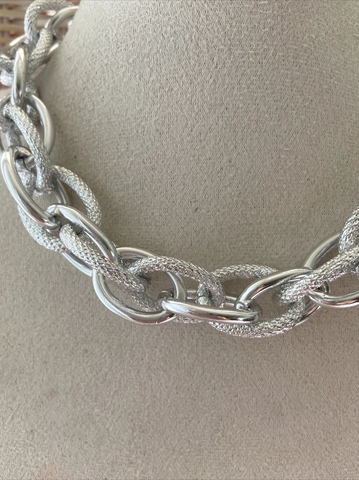 Statement Kette Damenkette Gliederkette Modeschmuck Kurze Halskette Collier - Bild 4 von 4