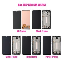 OLED For Samsung Galaxy A52 A526 5G LCD Display Touch Screen Replacement  Frame