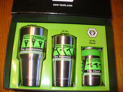 OEM TOOLS  Vacuum Insulation Tumbler set in display box made by Stanley