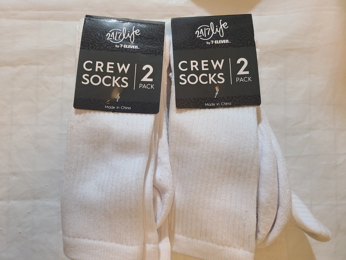 4 Pair Of 24/7 Socks White Size 8 - 13 | eBay