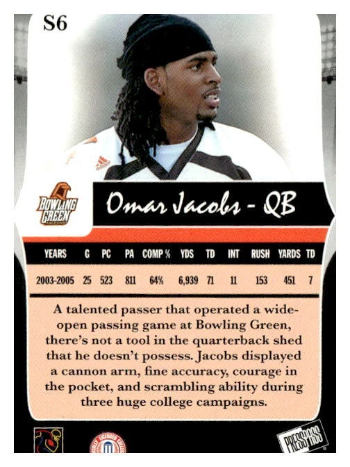 Omar Jacobs 2006 Press Pass Legends /499 6 - Image 2 of 2