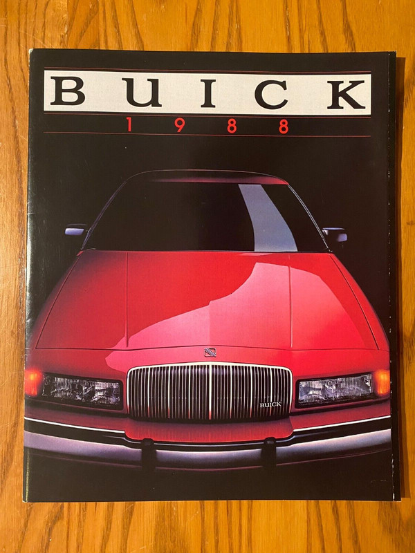 1988 Buick Sales Brochure - Park Avenue, Electra, LeSabre, Riviera, Regal, etc.