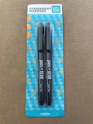 Pen Gear Permanent Markers Package 2 Markers Ebay