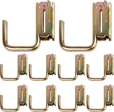 10 Pack E-Track Steel J-Hooks with Spring Fitting for Trailers and Vans