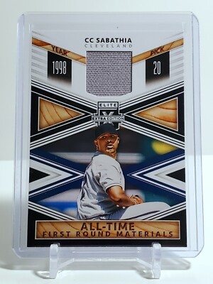 CC Sabathia 2020 Panini EEE All-Time First Round Materials New York Yankees