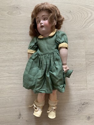 Vintage 14” German Bisque Doll 196 Kestner w/ Original Body