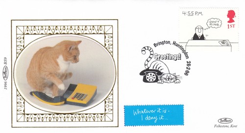 Greetings Cartoons GB Benham FDC Brington Huntingdon 1996 (139927)