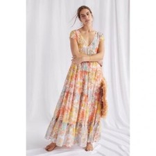 New Anthropologie Ethereal Floral Maxi Dress Size S