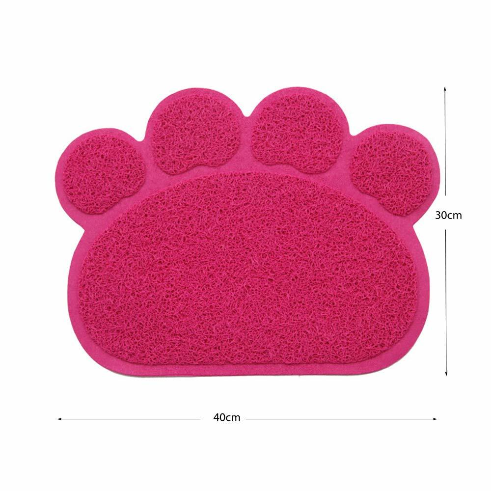 Paw Shaped PVC Non Slip Bowl Feeding Mat Placemat for Pet Dogs and Cats