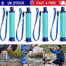 1-4x Portable Camping Hiking Emergency Life Survival Purifier Water Filter Straw