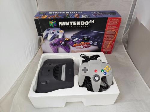 Nintendo 64 N64 Console Atomic Purple Bundle Complete in Box - Tested working - Picture 2 of 16
