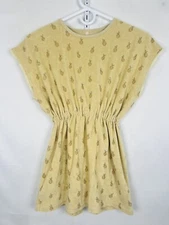 RYLEE + CRU Girls Terry Cloth Dress Swim Cover Up Lemons Size 8 - 9
