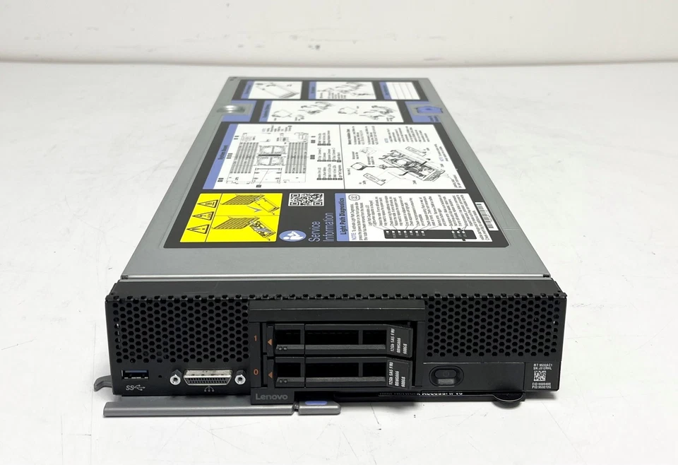 IBM X240 M5 9532 2x E5-2650v3 128GB 2x 600GB HDD Blade Server - Image 2 of 4