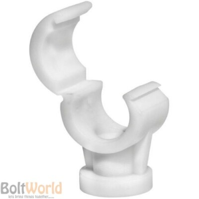 TIMco SINGLE QUICK LINK LOCK ROHRSCHELLE CLIPS KUNSTSTOFF WEISS 15mm, 22mm & 28mm