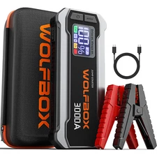 WOLFBOX 3000A JUMP STARTER CAR BATTERY BOOSTER BOX POWER BANK with LED Display