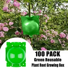 100pcs Reusable Plant Root Graft Boxes Green Plant Propagation Layer Pod Balls