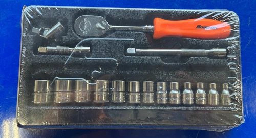 Snap On 17pc 1/4” Drive Metric General Service Socket Set w/ Ratchet Orange NEW