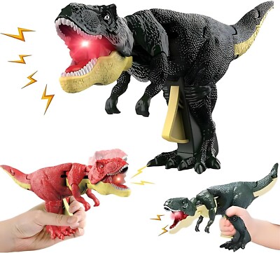 Roaring & Head Swinging Dinosaur Toy for Kids with LED Light & Sound Effect
