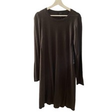 Olive Green Long Sleeve Knee Length wool blend sweater dress Size Large NWT