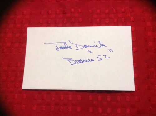 Jack Daniels 1927-2013 Boston Braves Autographed Index Cards Signed Autograph - Picture 1 of 1