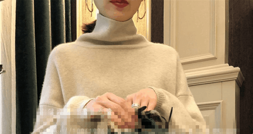 Cuello Alto Cachemira Mujeres Mezcla de Lana Suelto Tejido Suéter Falda Traje Juegos - Imagen 12 de 28