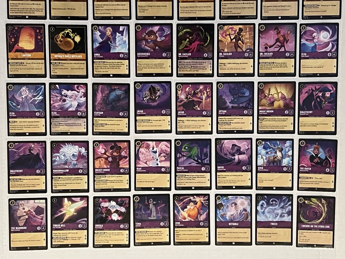 Lorcana TCG Complete Non Foil Set Disney 204 Cards Ravensburger