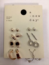 A NEW DAY 8 Pair Nickel Free Earrings
