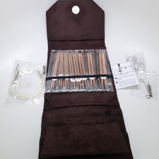 Lykke Cypra 5 in Interchangeable Knitting Needle Starter Set Copper Brown Case