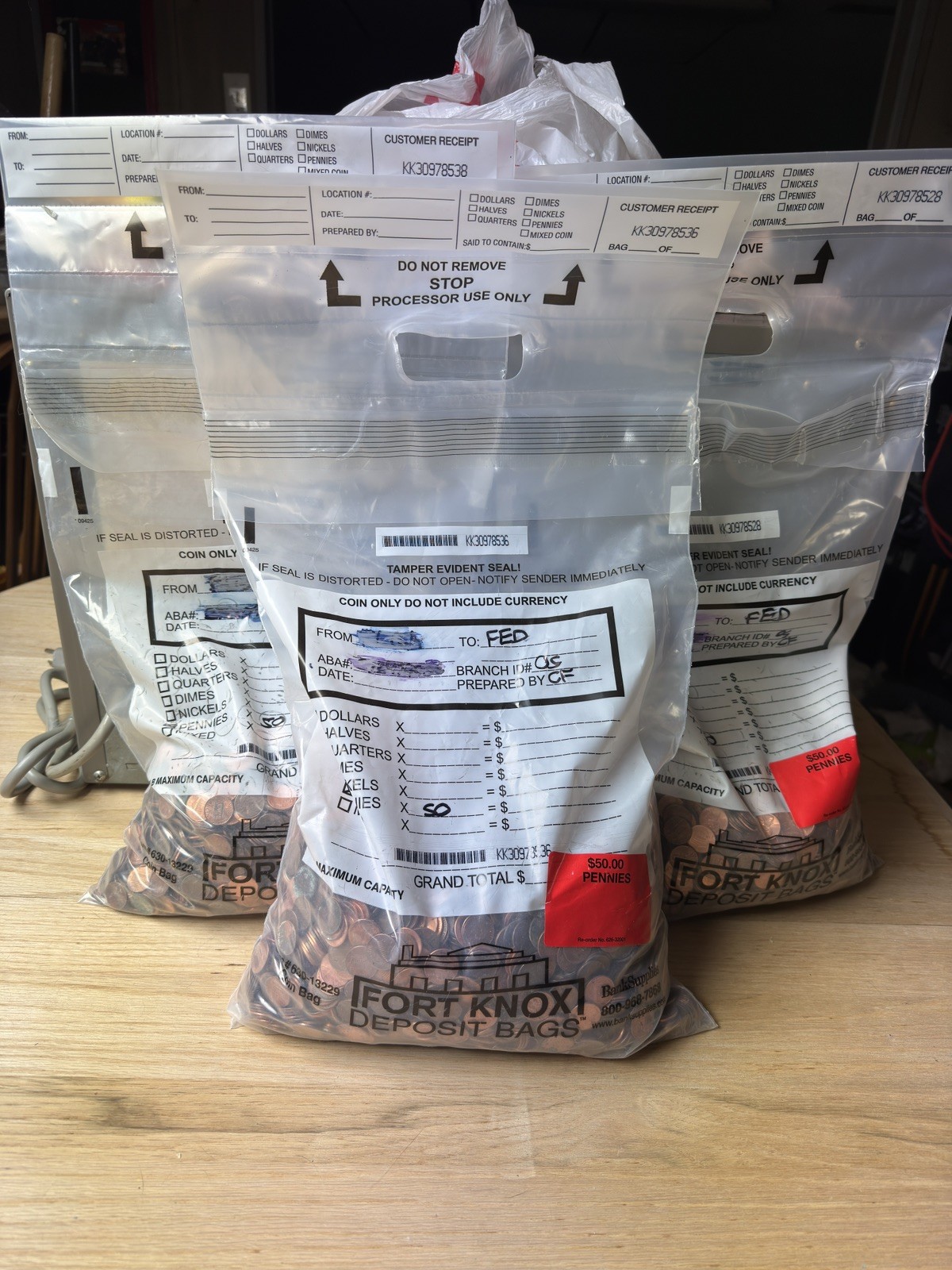 $50 Sealed Bank Bag of 5000 Pennies, Sealed & Unsearched