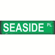 Coastal Metal Sign Aluminum Street Sign 18x4 Inch Retro Beach Decor