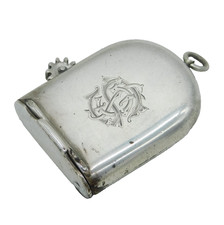 Victorian Sterling Silver Combination Vesta Case Lighter Antique London 1880