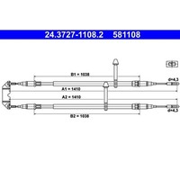 ATE 24.3727-1108.2 Seilzug, Feststellbremse