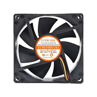 1 pcs EVERCOOL EC8025HH12BA 12V 0.28A 8025 inverter 8CM cooling fan *tm