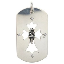 Chrome Hearts D Tag LRG FLE Dag AFTER 4p DIAf Dagger Diamond Large Dog Used a940