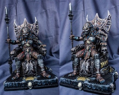 Predator In Throne Finished Painted Resin Model GK Statue 28cm New In Stock