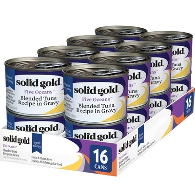 Target 16 Pack Solid Gold Five Oceans Blended Tuna Wet Cat Food in Gravy