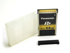 Panasonic AJ-P2E064FG 64GB F-Series P2 camera memory card AVC Ultra Intra & case
