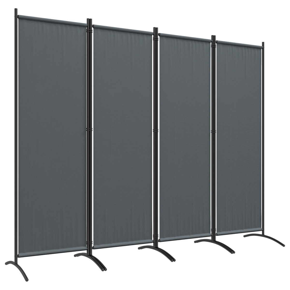 Outsunny 4 Panel Folding Room Divider,Portable Privacy Panel For Garden - Image 2