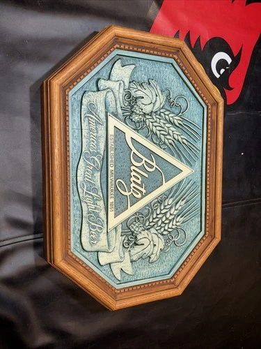 Vintage Blatz Beer Wall Hanging Sign Plastic Excellent Condition 1981 #tay